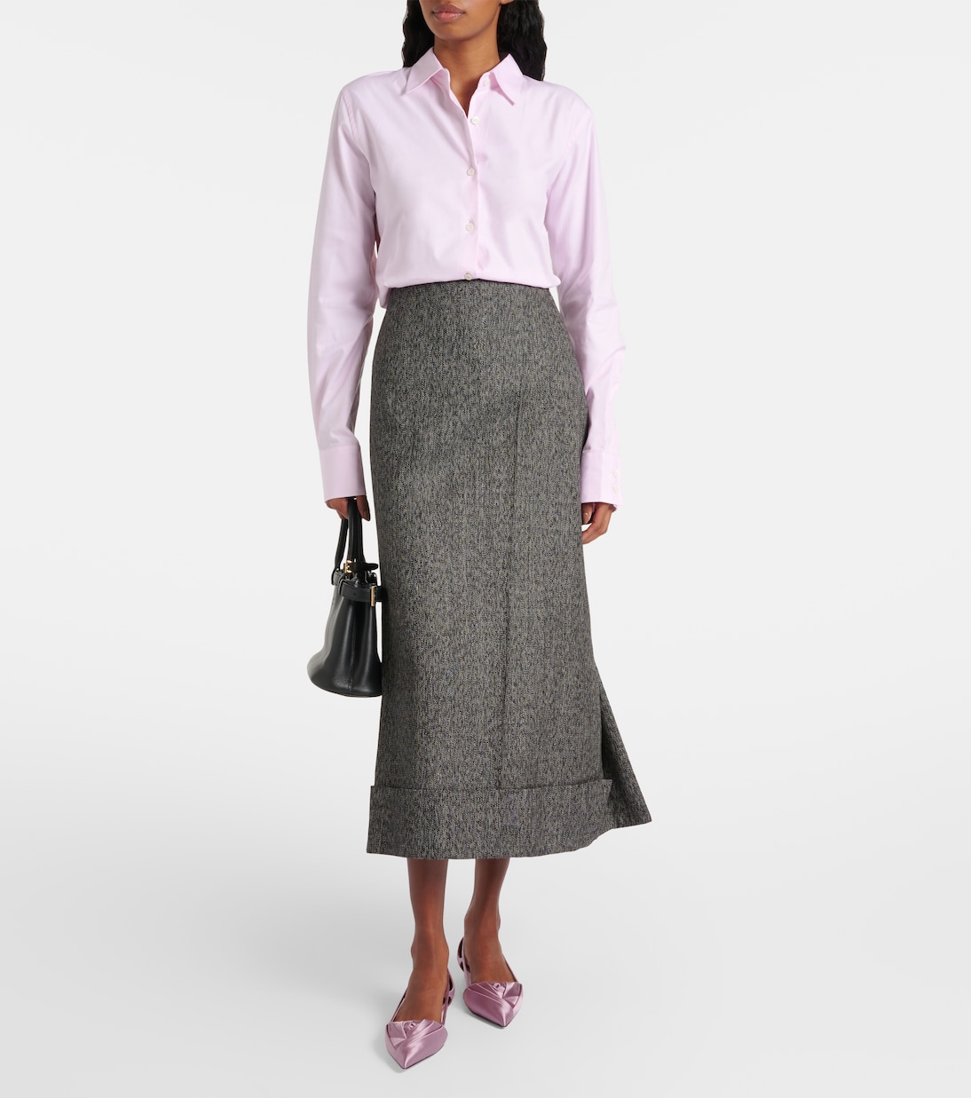 Cutout satin ballet flats | Prada