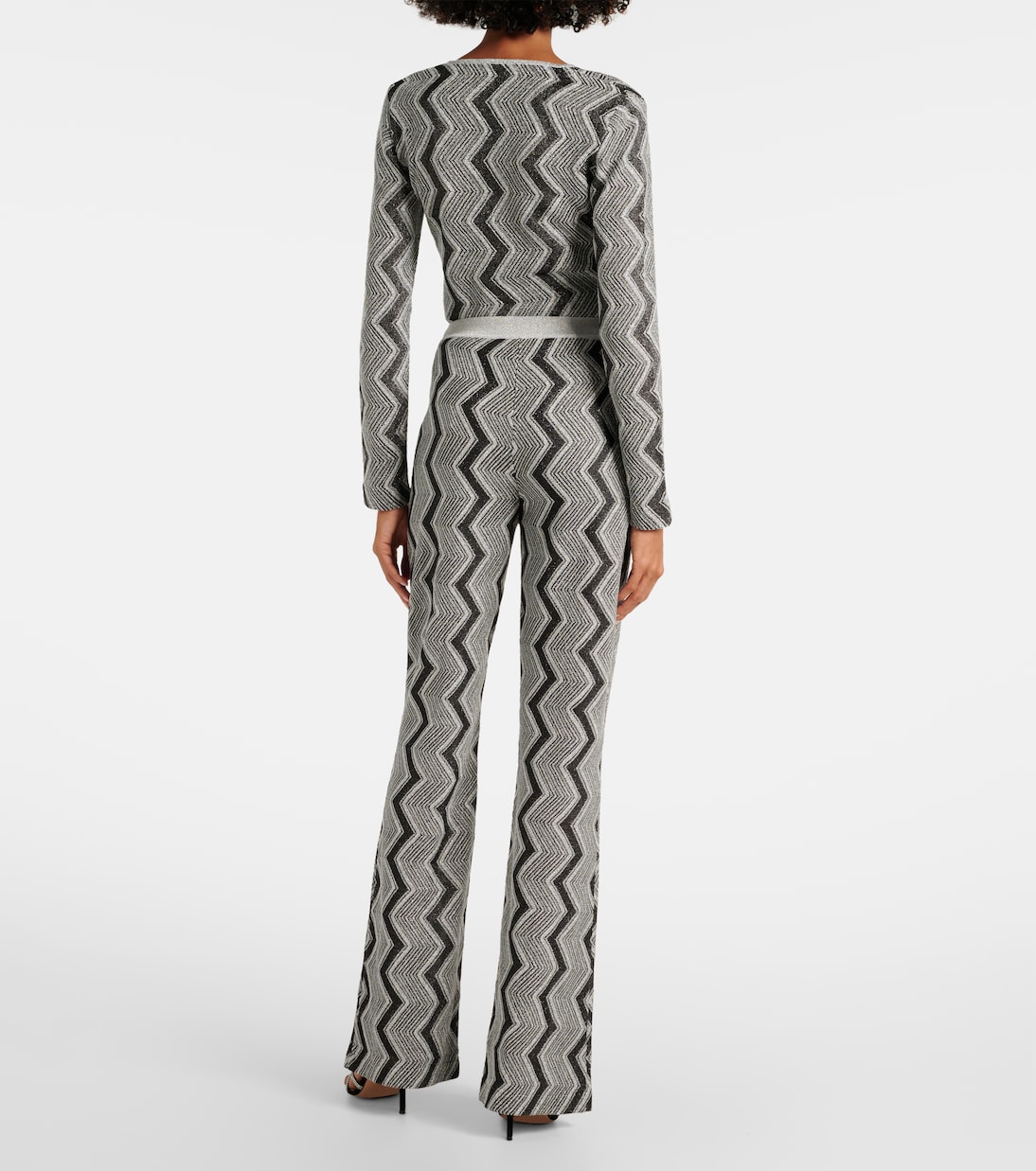 Zig Zag lamé wide-leg pants | Missoni