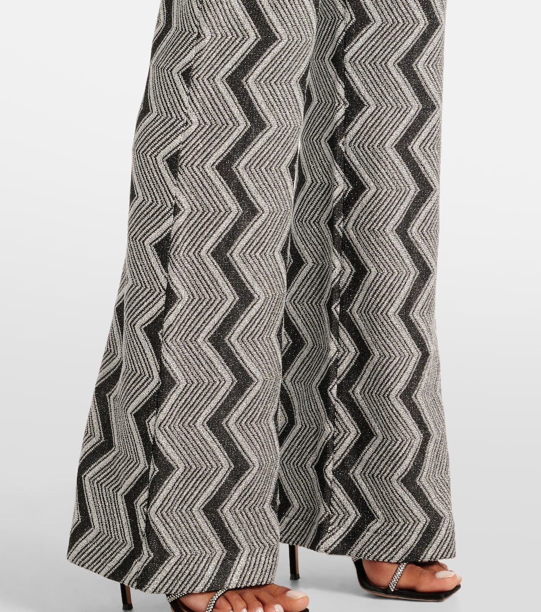 Zig Zag lamé wide-leg pants | Missoni
