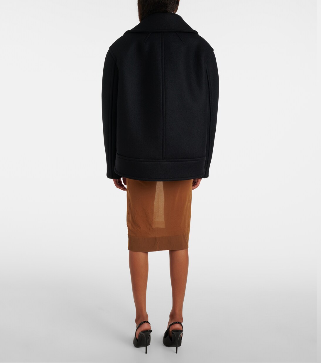 Caban oversize en laine vierge | Saint Laurent