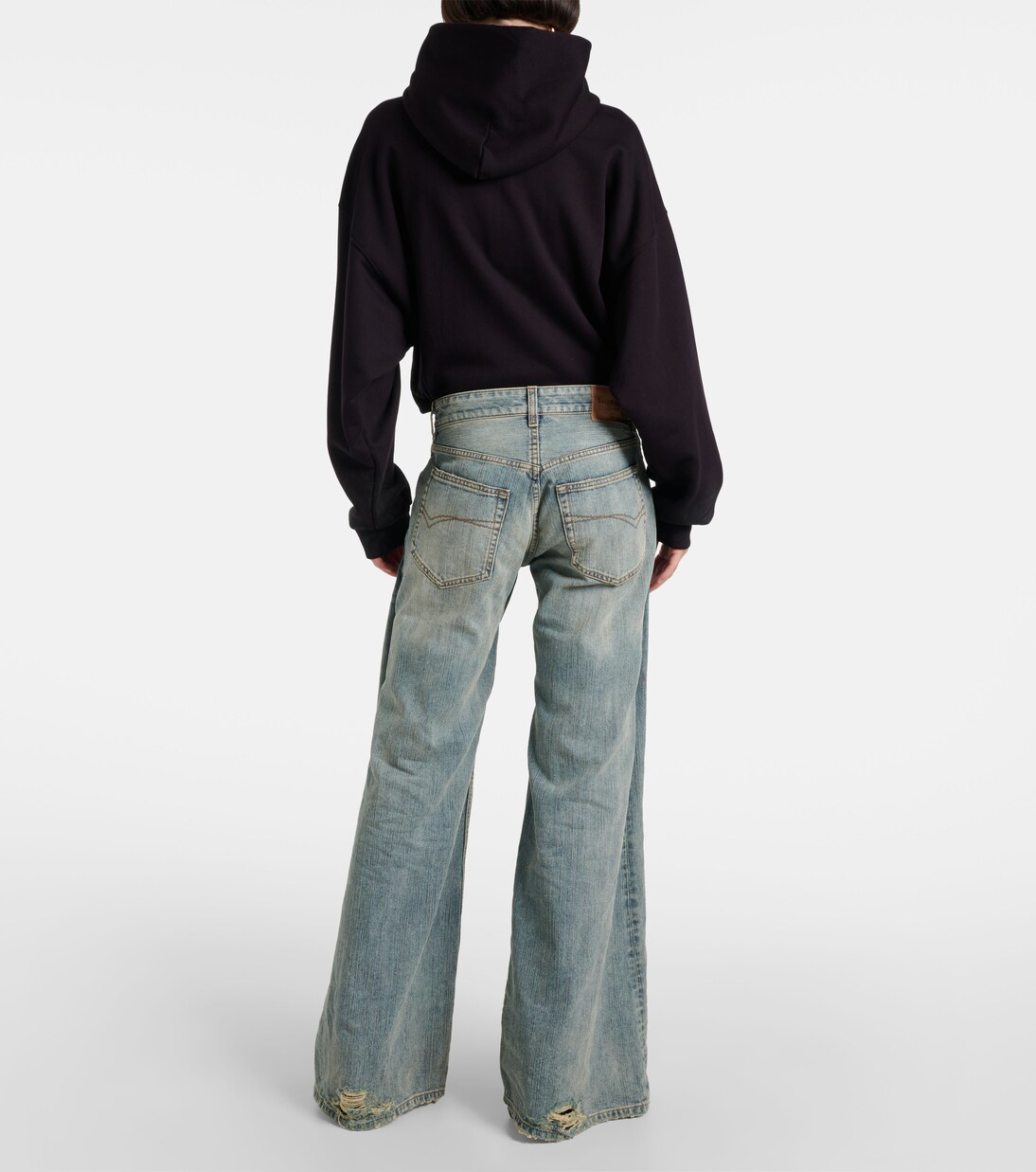 Jeans anchos de tiro medio | Balenciaga