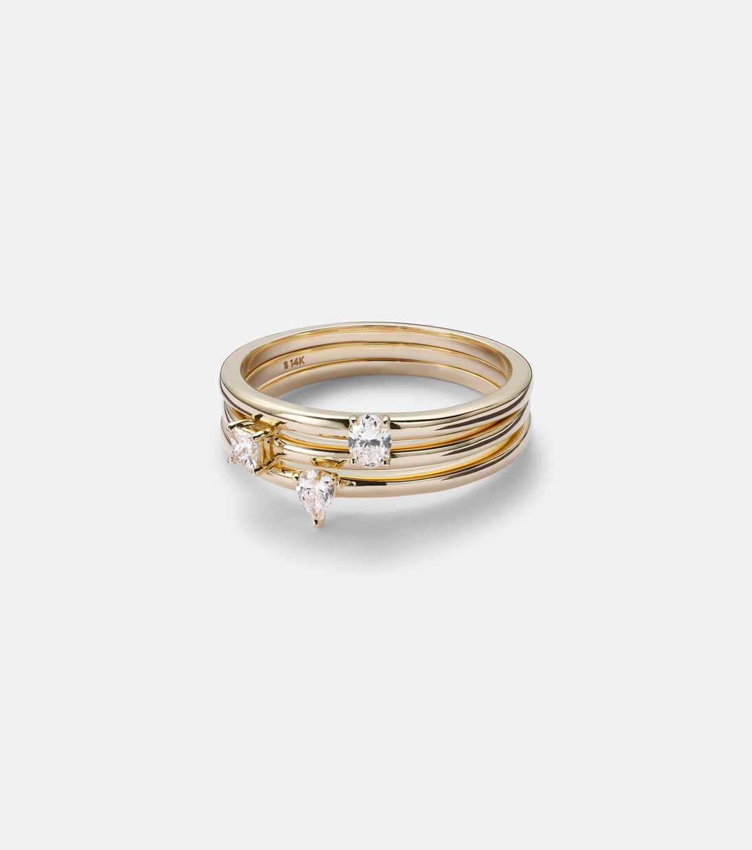 14kt gold ring with diamonds | Stone and Strand
