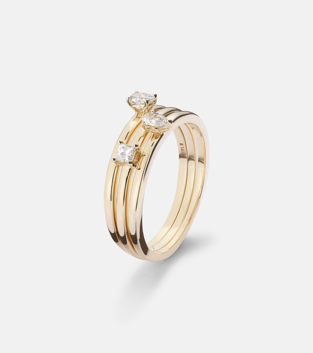 14kt gold ring with diamonds | Stone and Strand