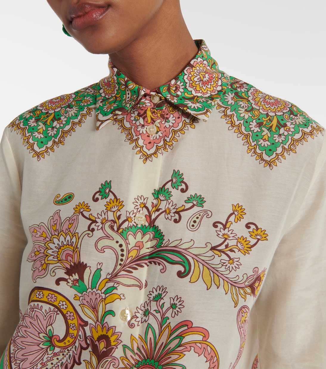 Printed cotton and silk shirt | Etro