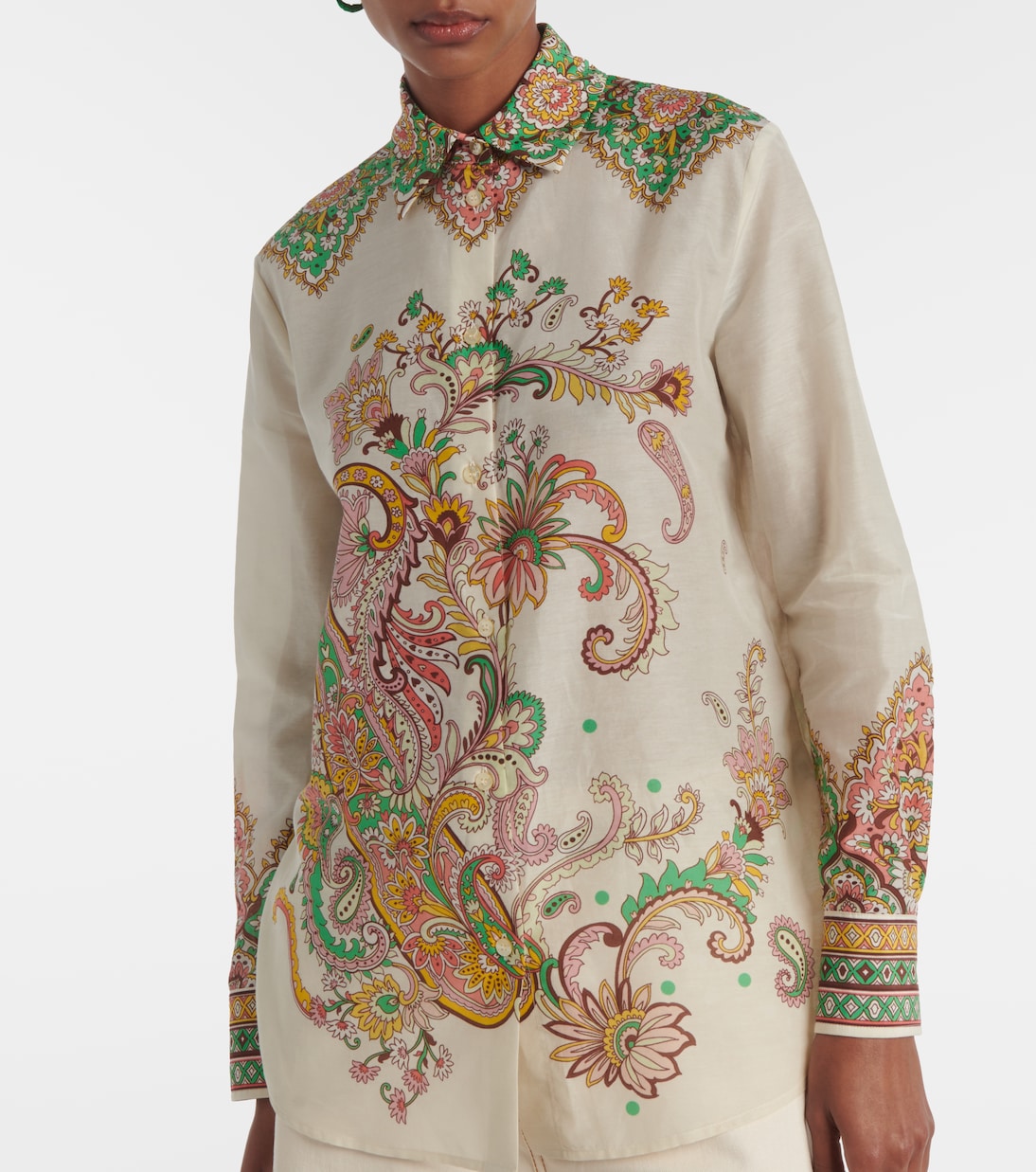Printed cotton and silk shirt | Etro