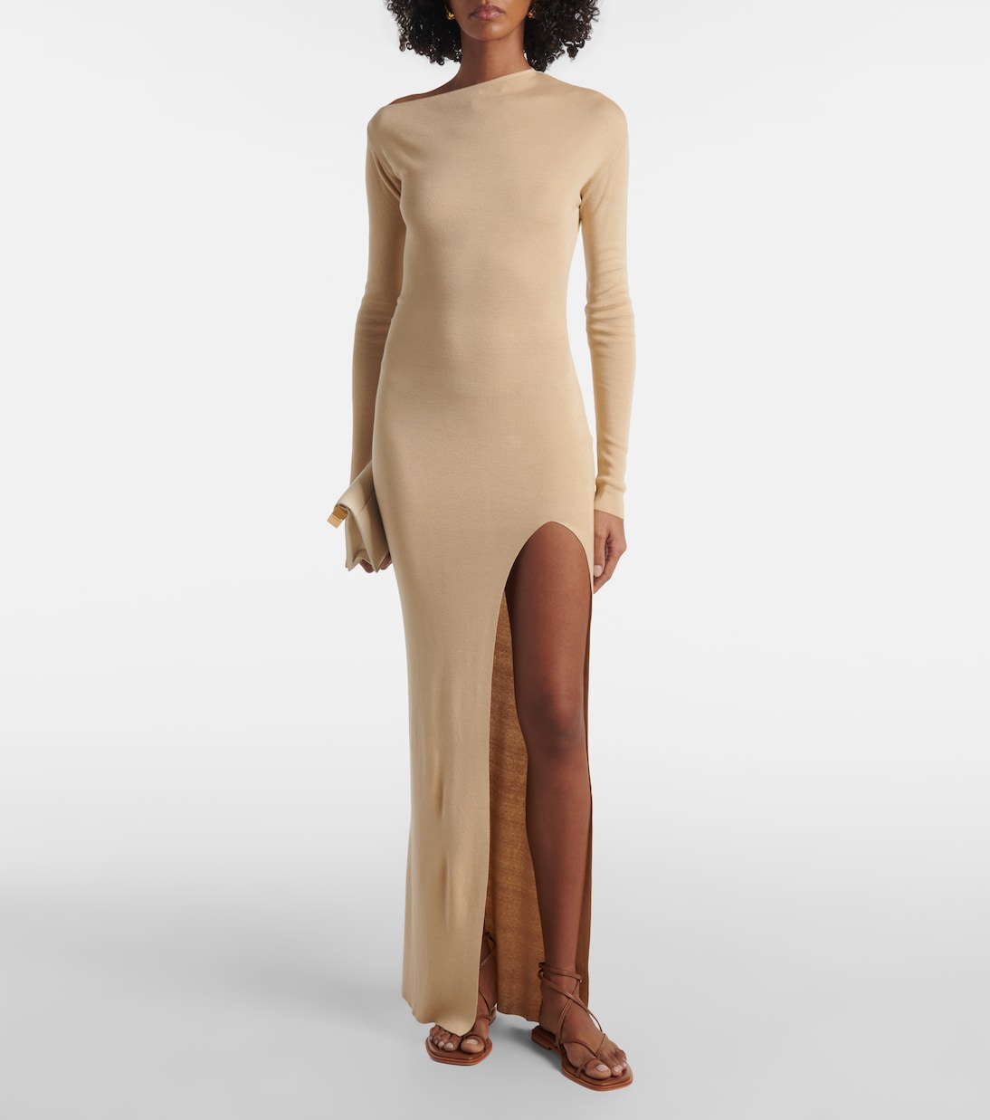 Robe longue Ciro en soie mélangée | Aya Muse