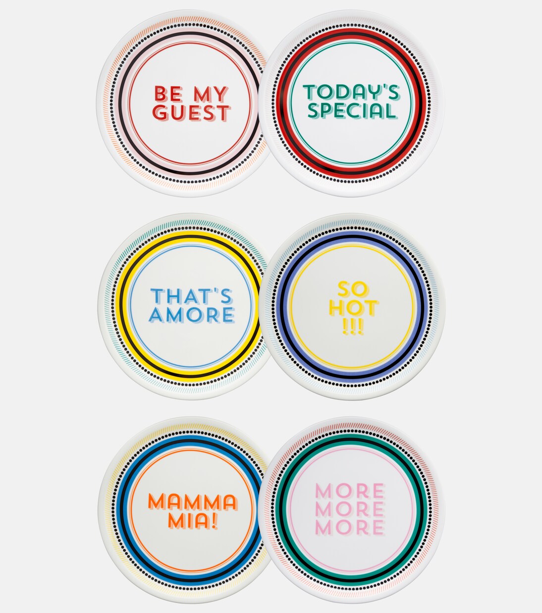 Set of 6 porcelain pizza plates | Bitossi