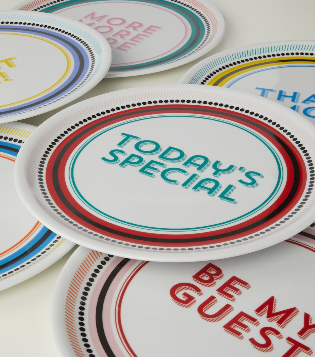 Set of 6 porcelain pizza plates | Bitossi