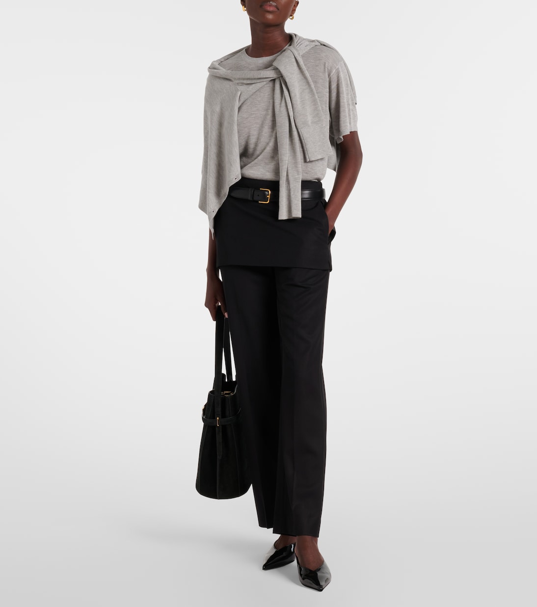 스웨이드 버킷 백 | Toteme