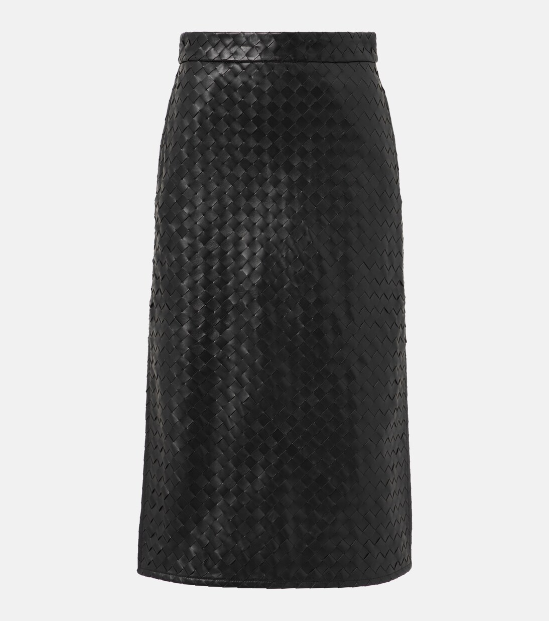 Intrecciato leather midi skirt | Bottega Veneta