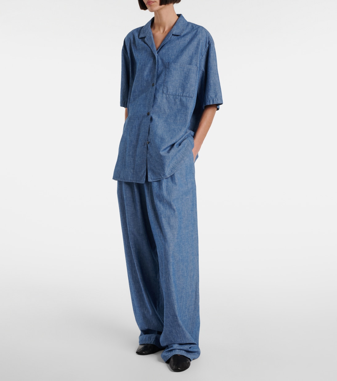 Rufos twill wide-leg pants | The Row