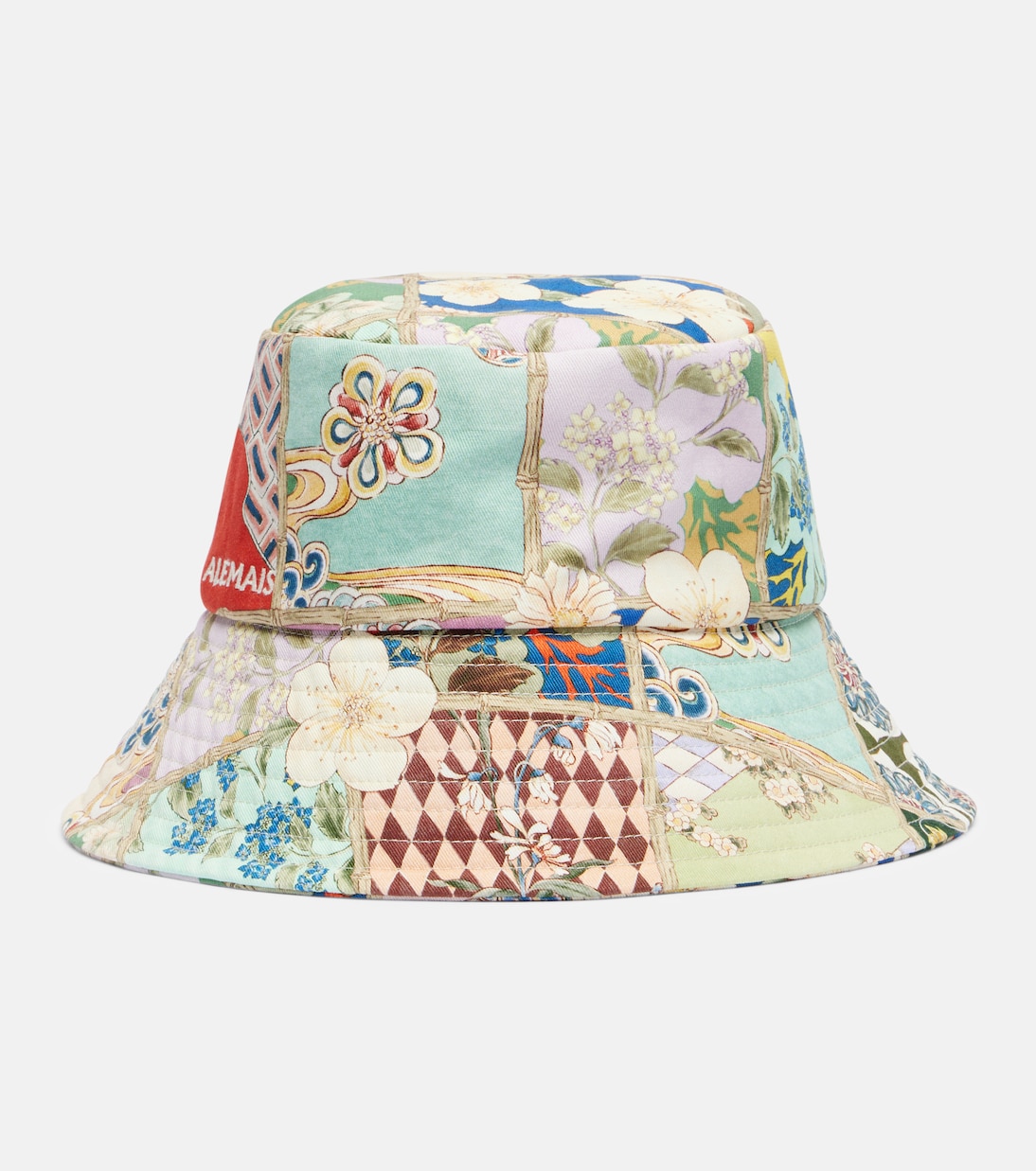 Bianca floral cotton drill bucket hat | Alémais