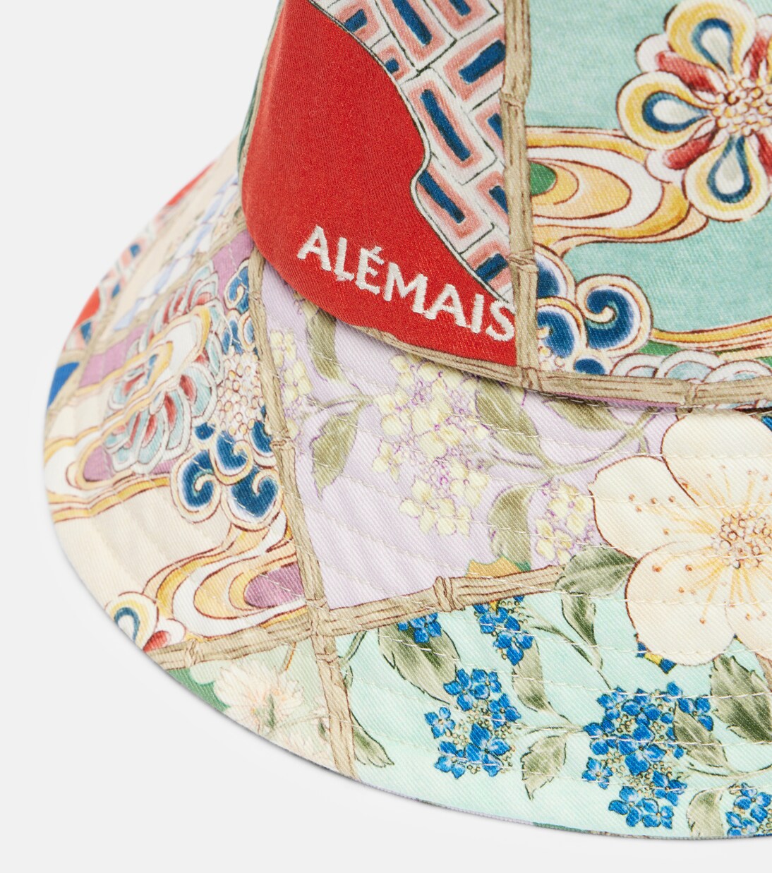 Bianca floral cotton drill bucket hat | Alémais