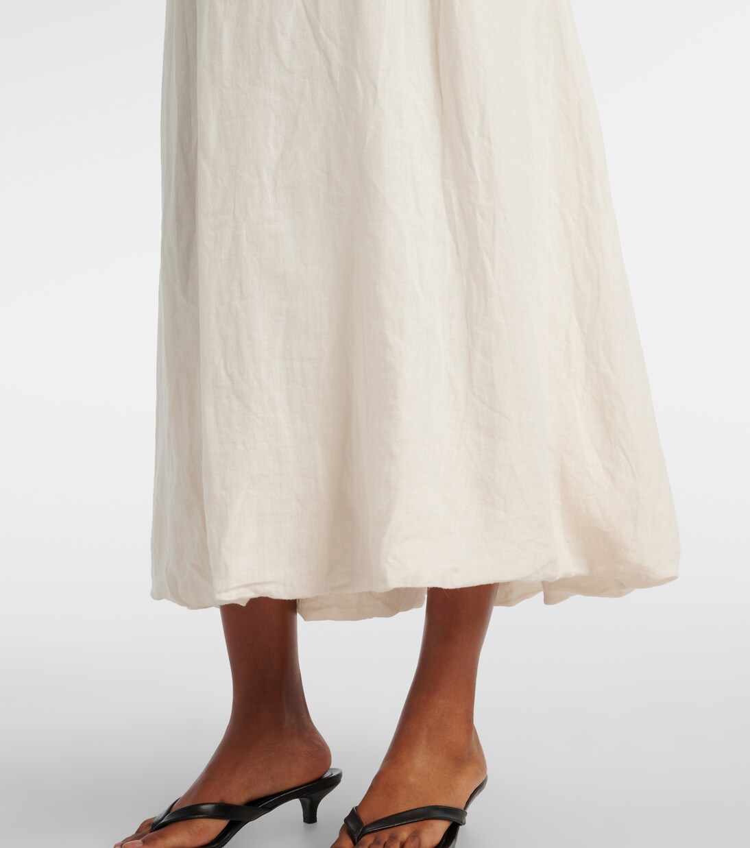 Rachelle linen midi skirt | Velvet