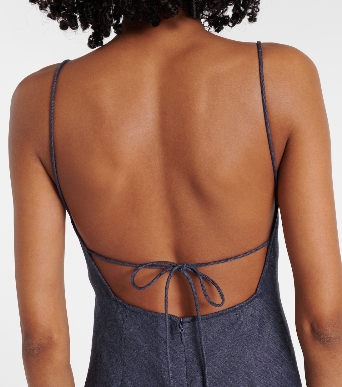 Robe midi Paolo en lin mélangé | Staud