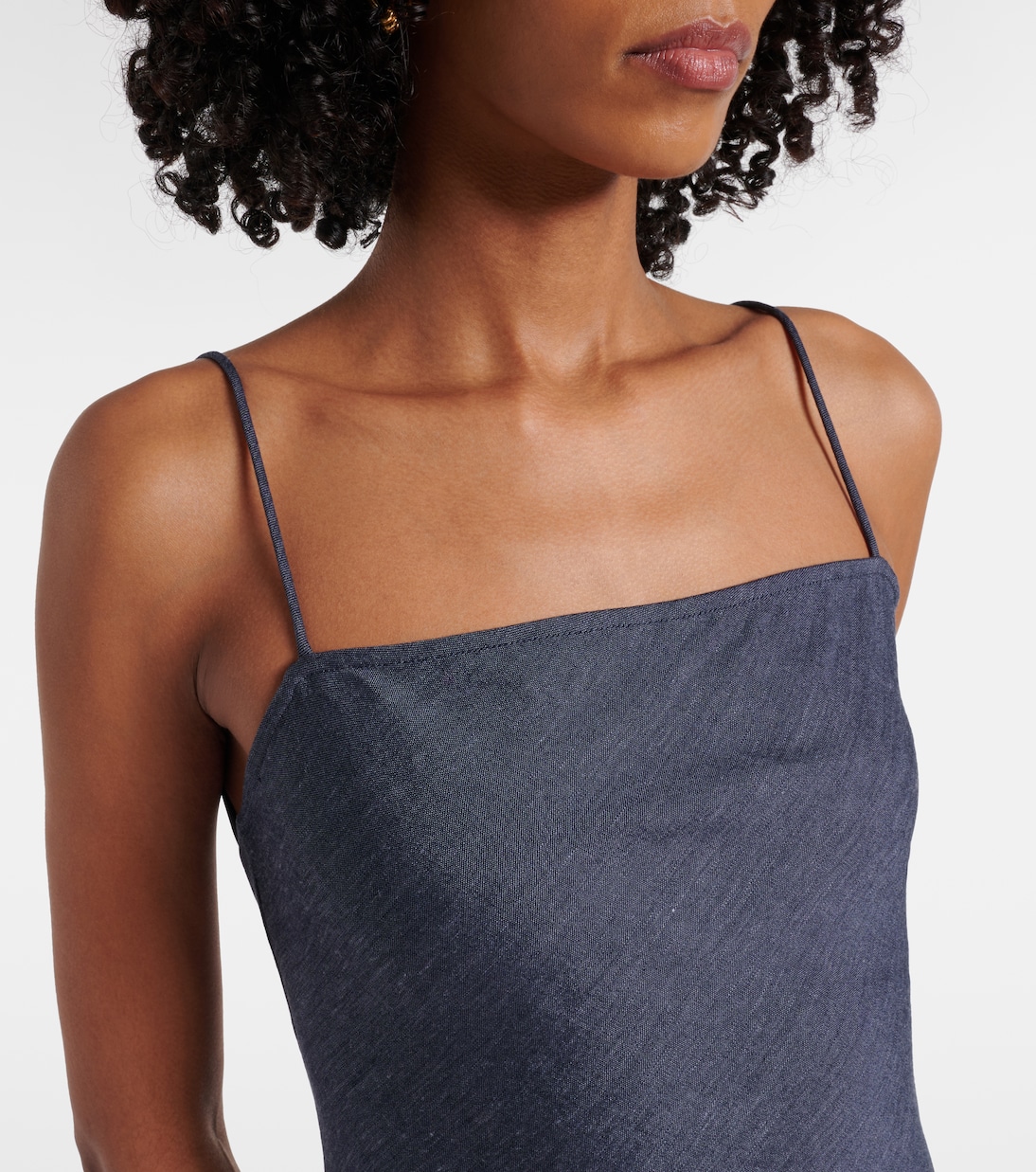 Robe midi Paolo en lin mélangé | Staud