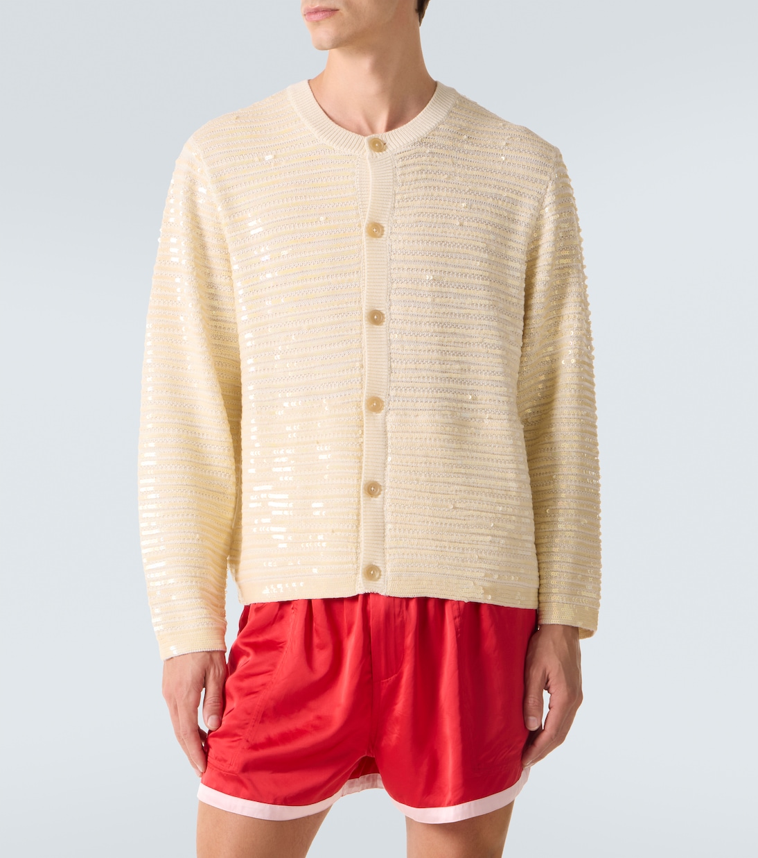 Cardigan Sequin Spotlight aus Wolle mit Pailletten | Bode