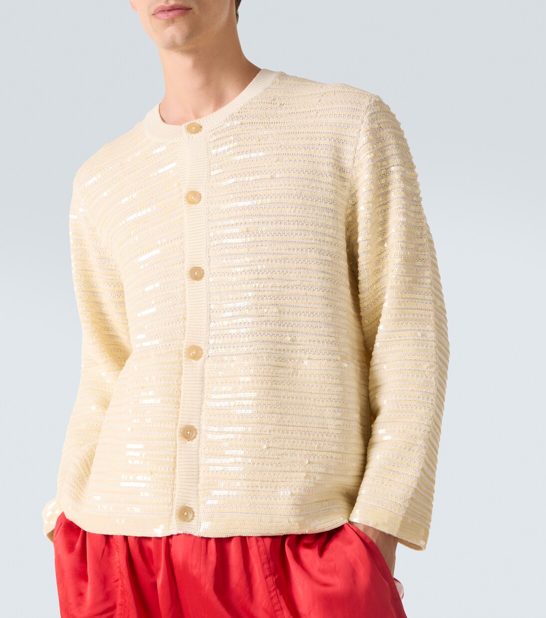 Cardigan Sequin Spotlight aus Wolle mit Pailletten | Bode