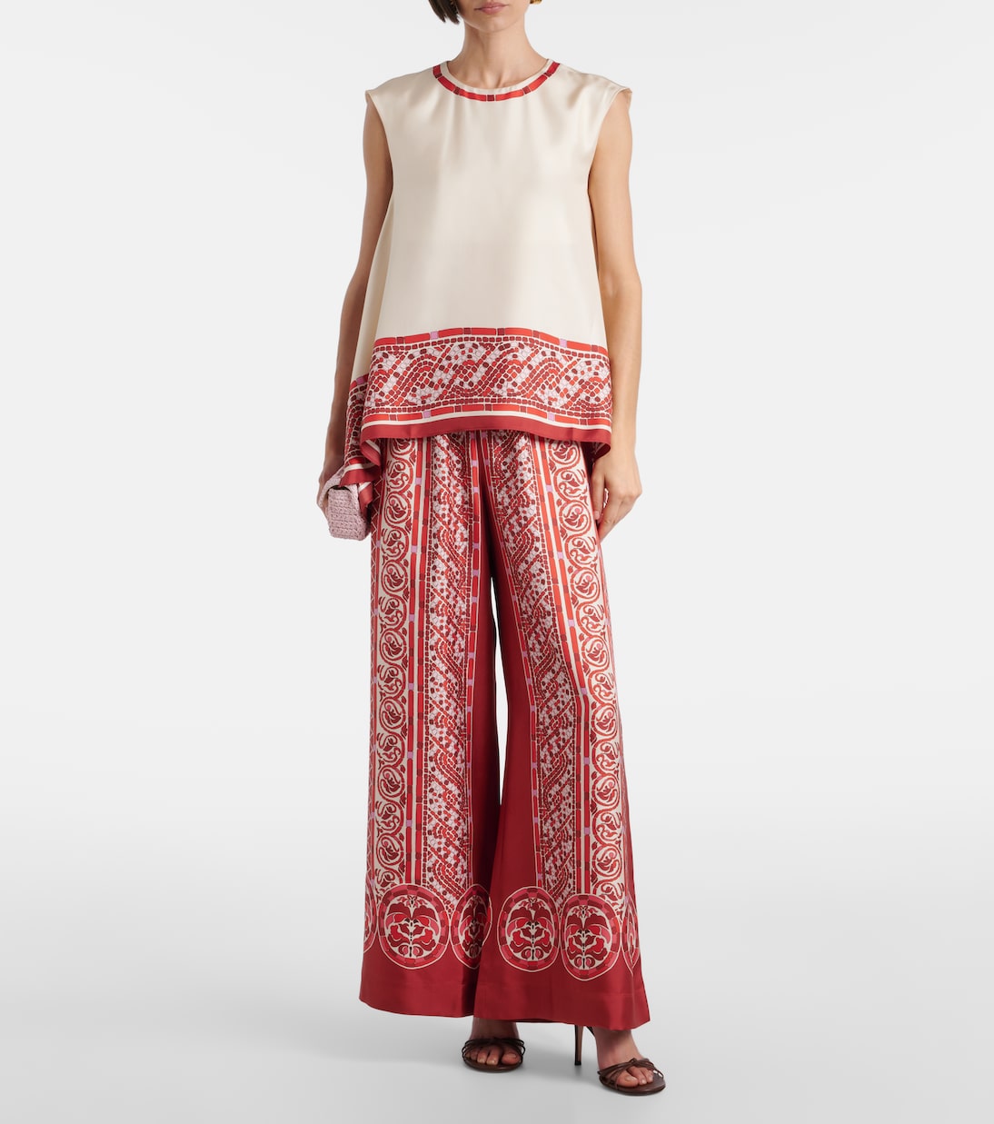 Palazzo-Hose aus Seiden-Twill | La DoubleJ