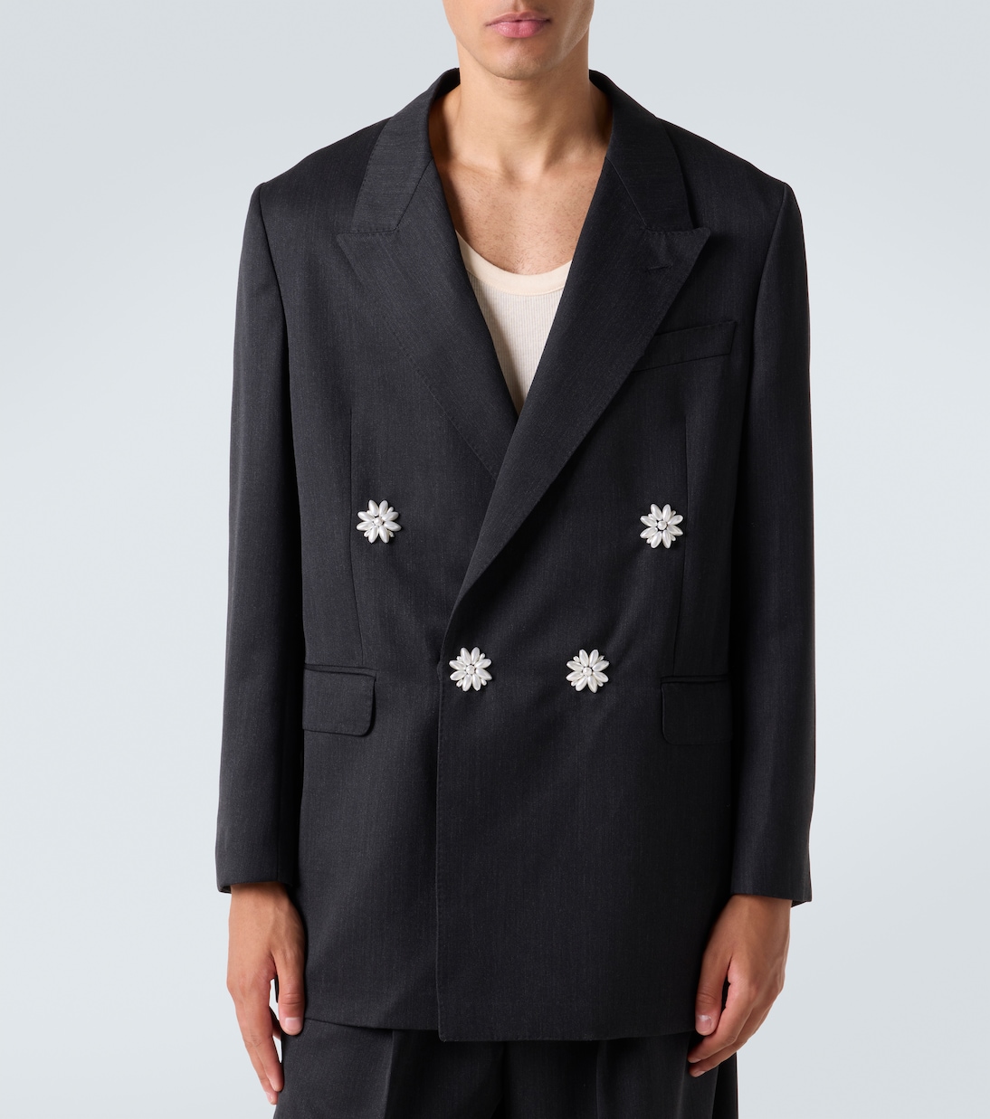 Embellished double-breasted blazer | Simone Rocha