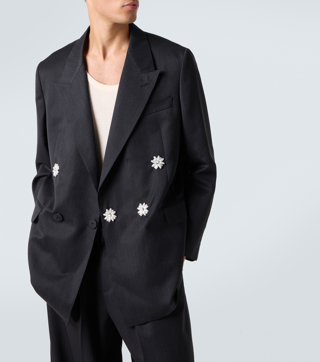 Embellished double-breasted blazer | Simone Rocha