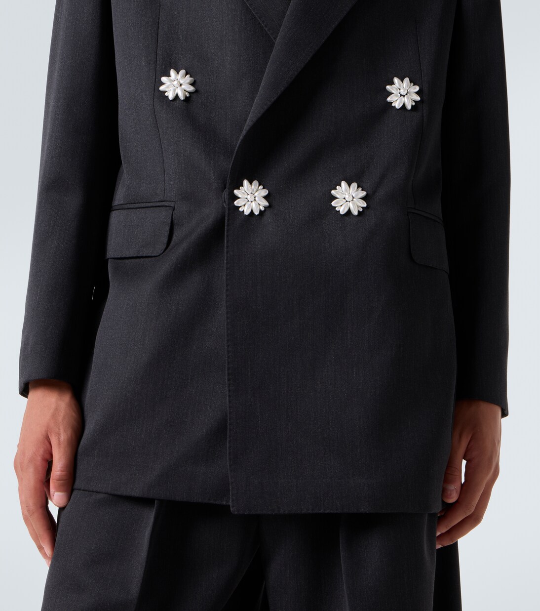 Embellished double-breasted blazer | Simone Rocha