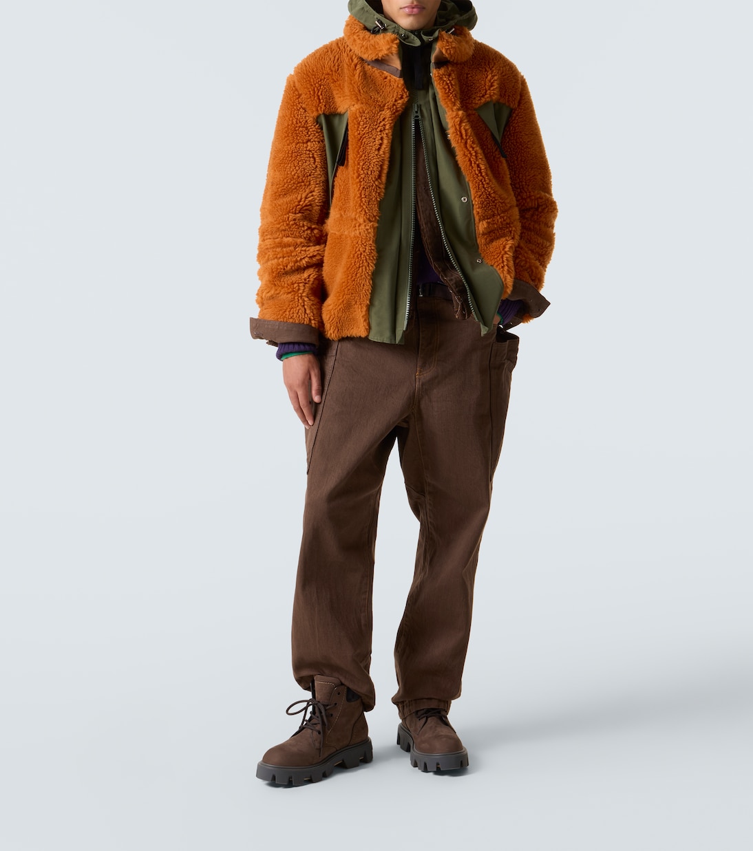Wool-blend and canvas jacket | Sacai