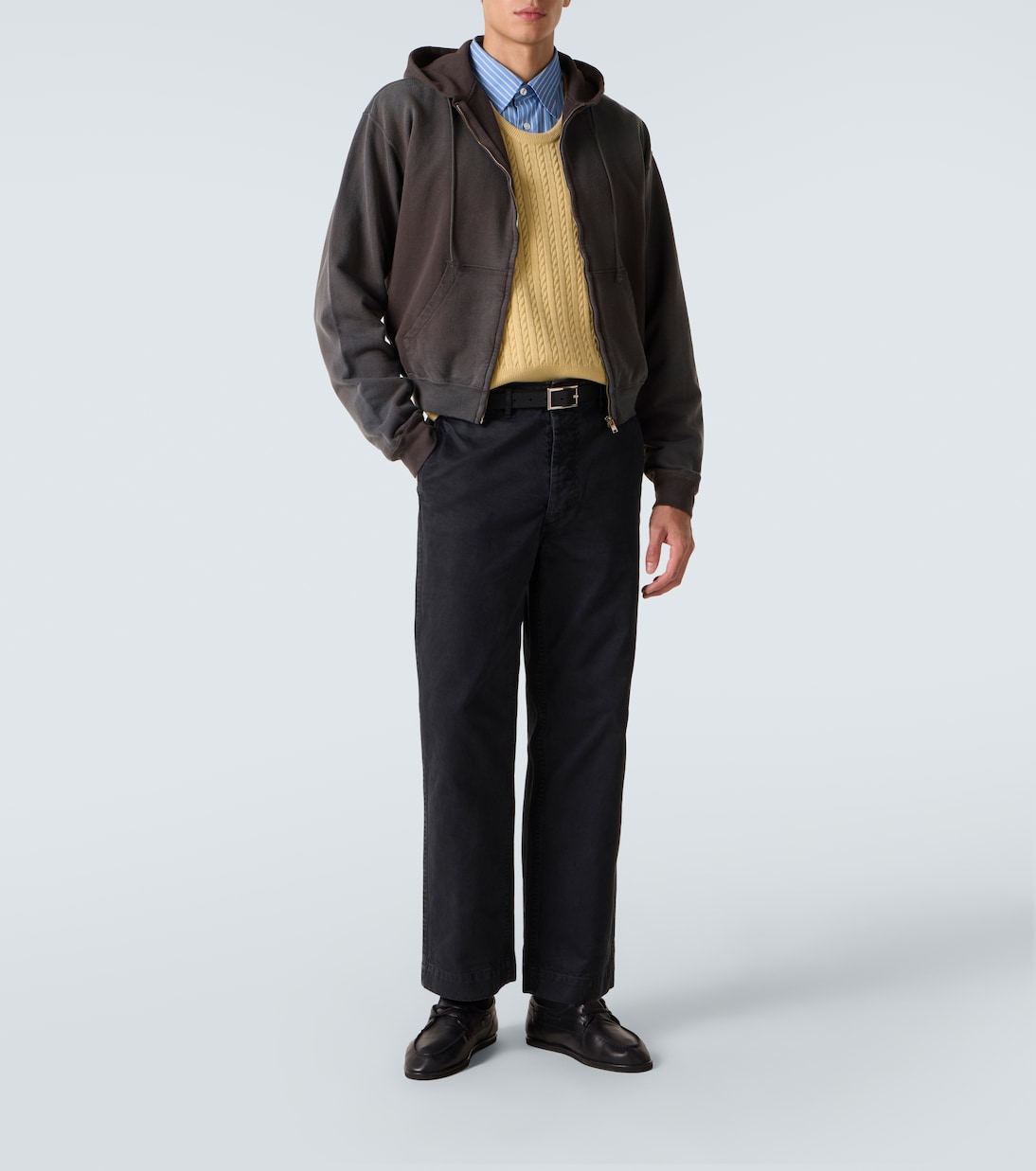 Cotton jersey hoodie | Auralee