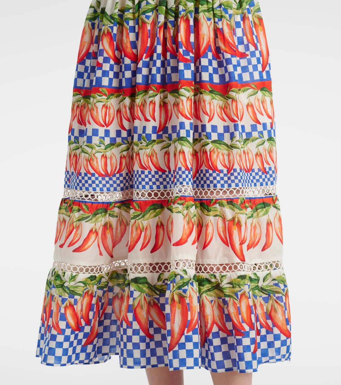 Bedrucktes Midikleid aus Baumwolle | Farm Rio