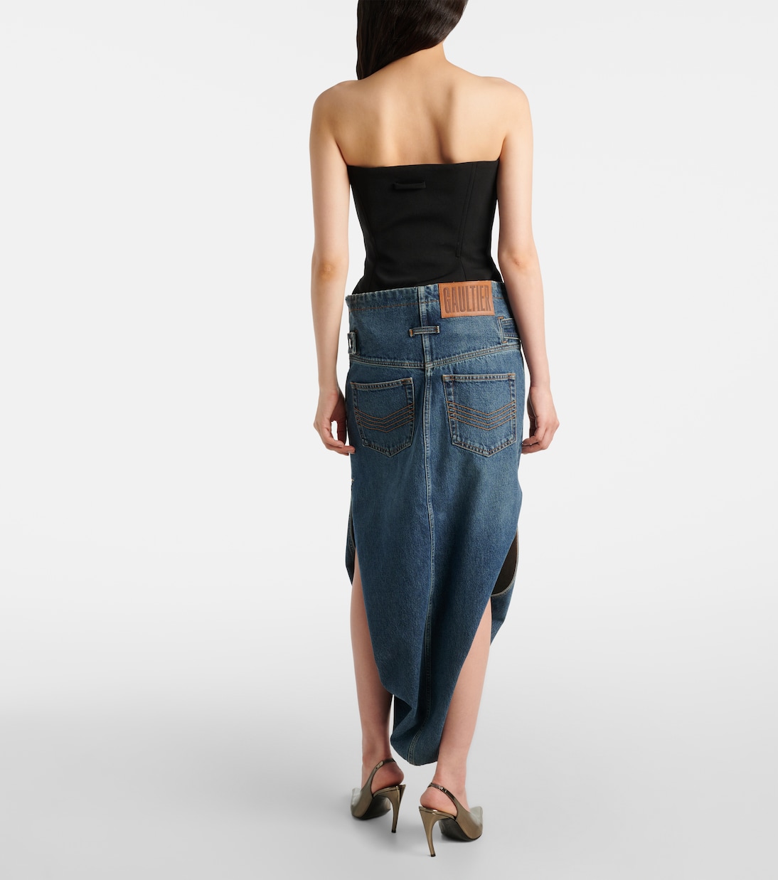 Midirock aus Denim | Jean Paul Gaultier