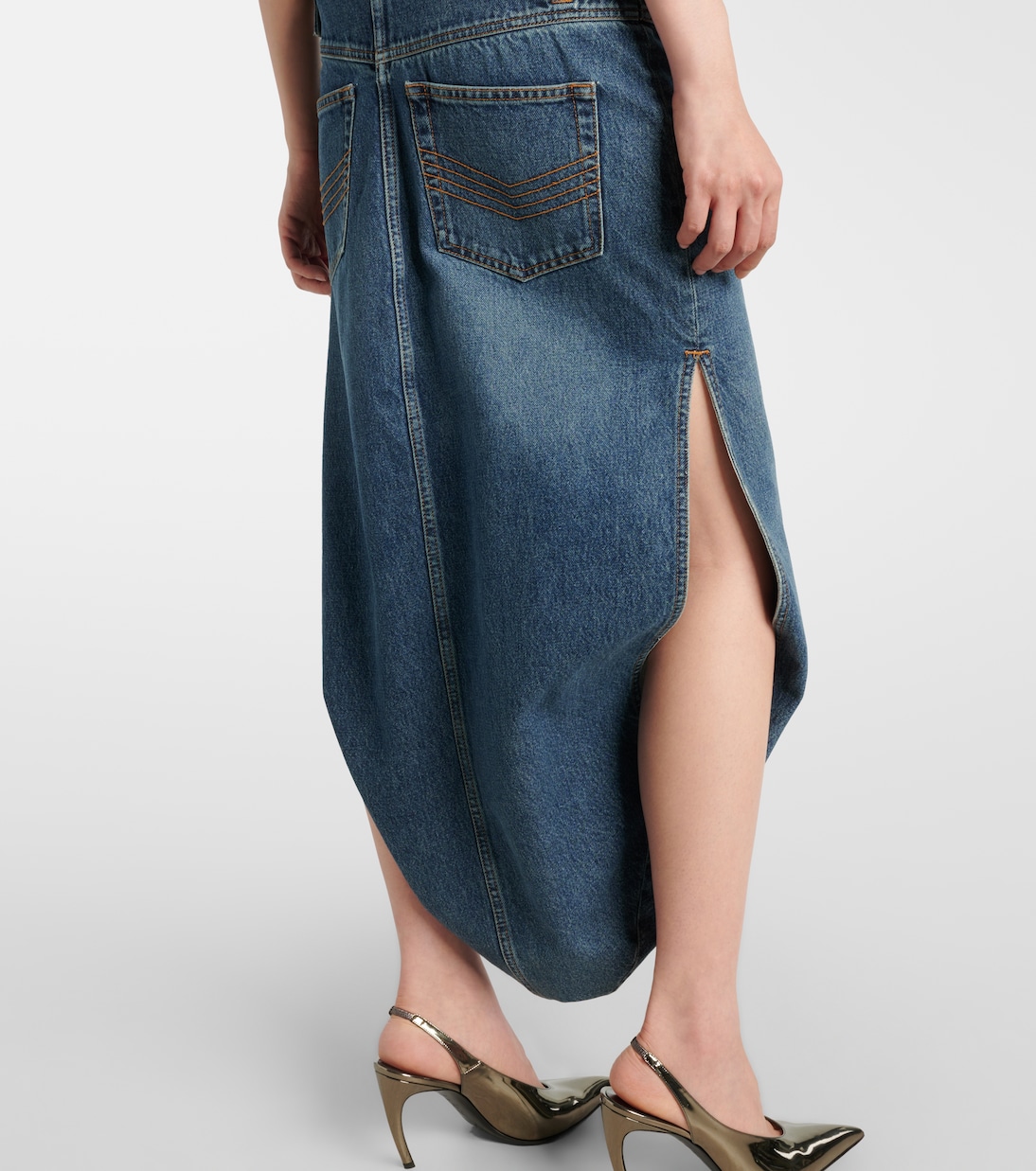 Midirock aus Denim | Jean Paul Gaultier