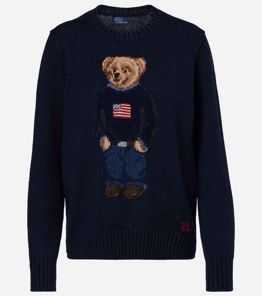 Pull intarsia Polo Bear en coton et lin | Polo Ralph Lauren