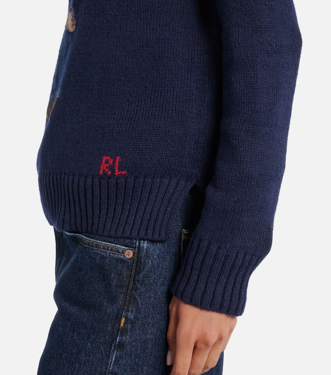 Pull intarsia Polo Bear en coton et lin | Polo Ralph Lauren
