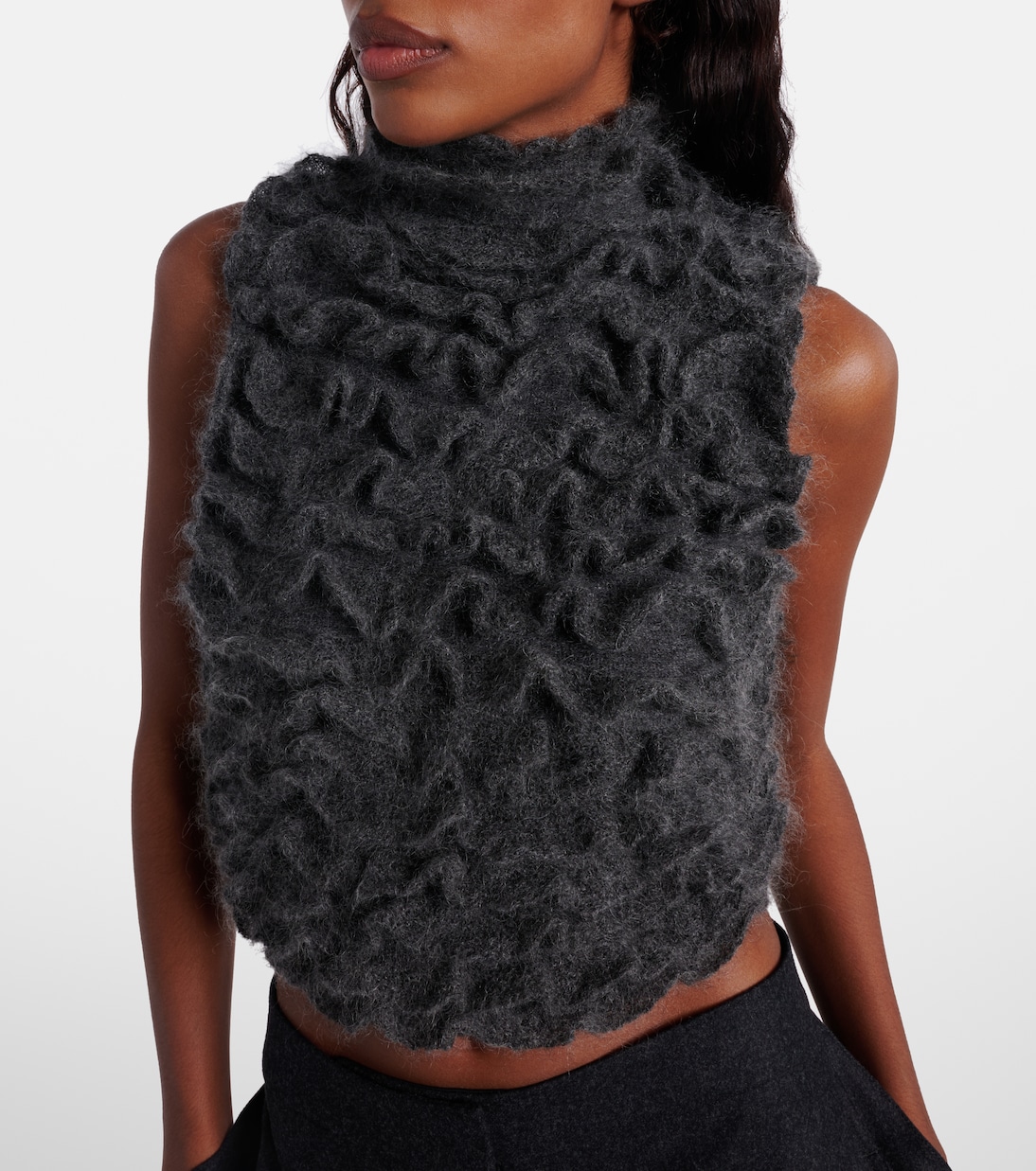 Cropped-Top aus einem Mohairgemisch | Alaïa