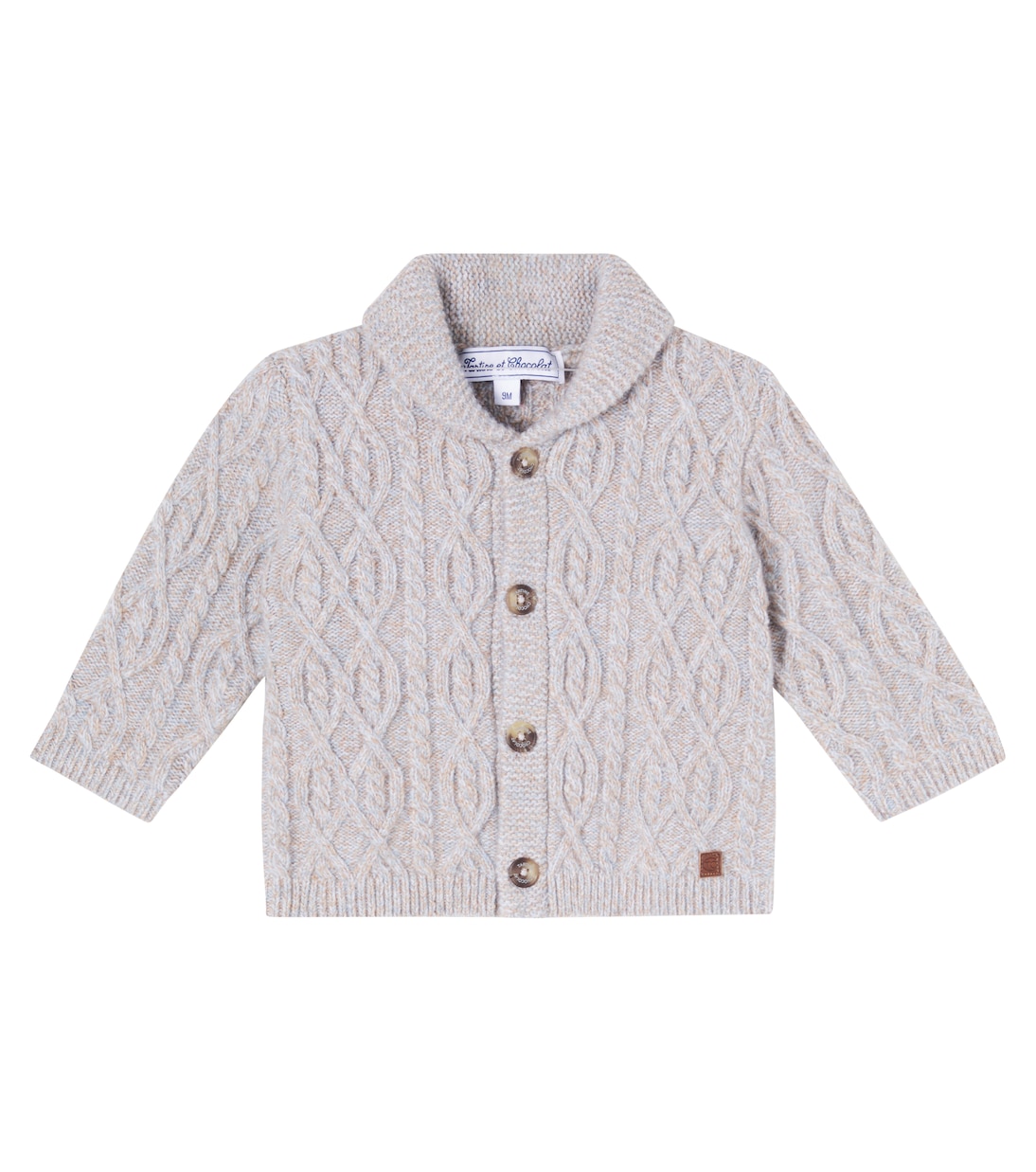 Baby cable-knit wool cardigan | Tartine et Chocolat