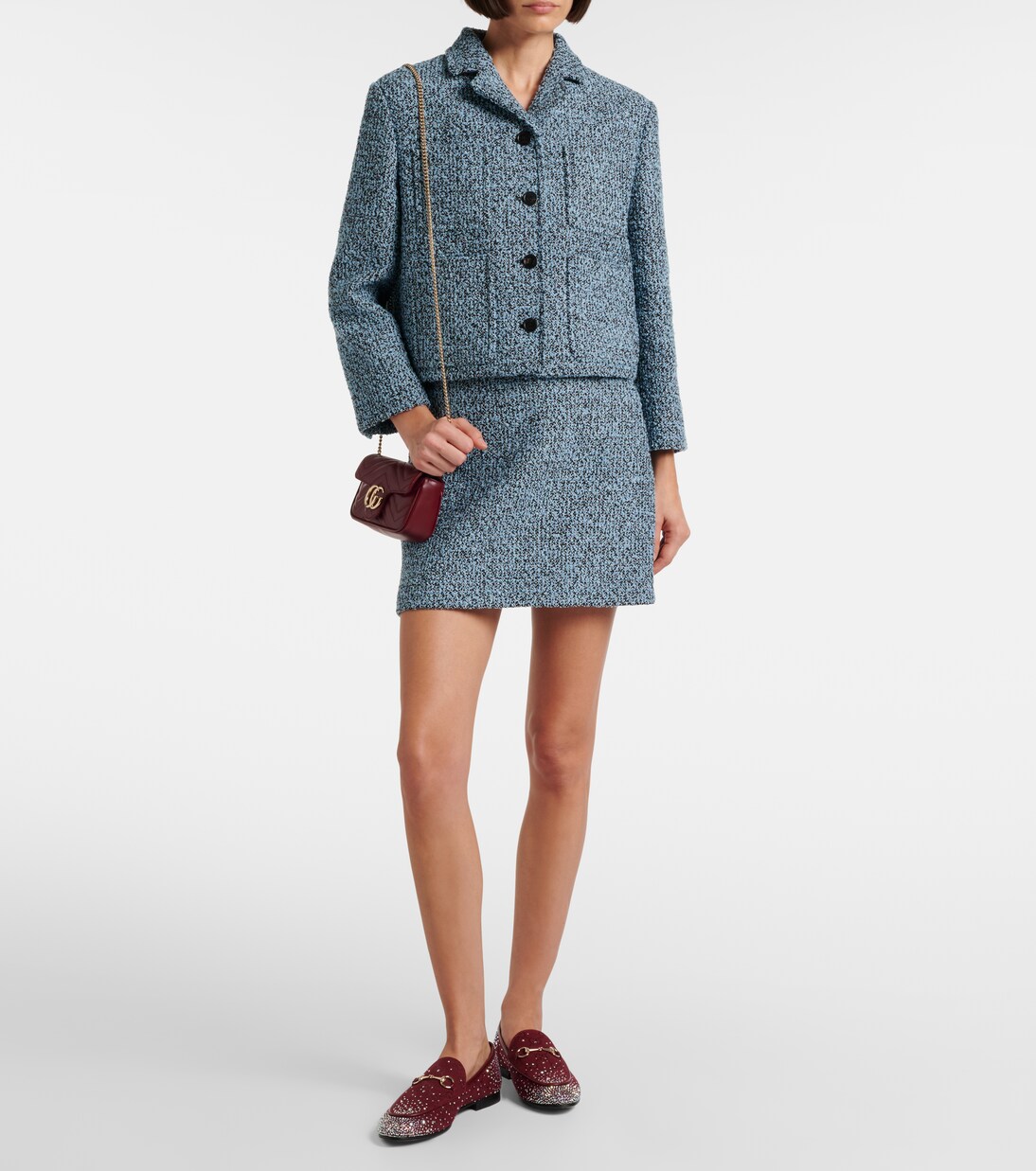 Loafers Gucci Jordaan GG aus Canvas | Gucci