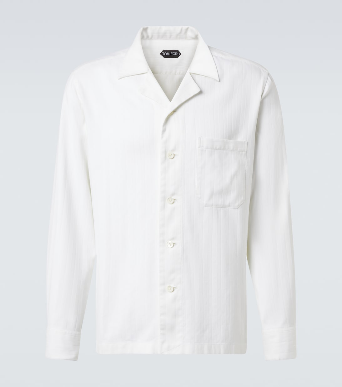 Chemise rayée en coton et soie | Tom Ford