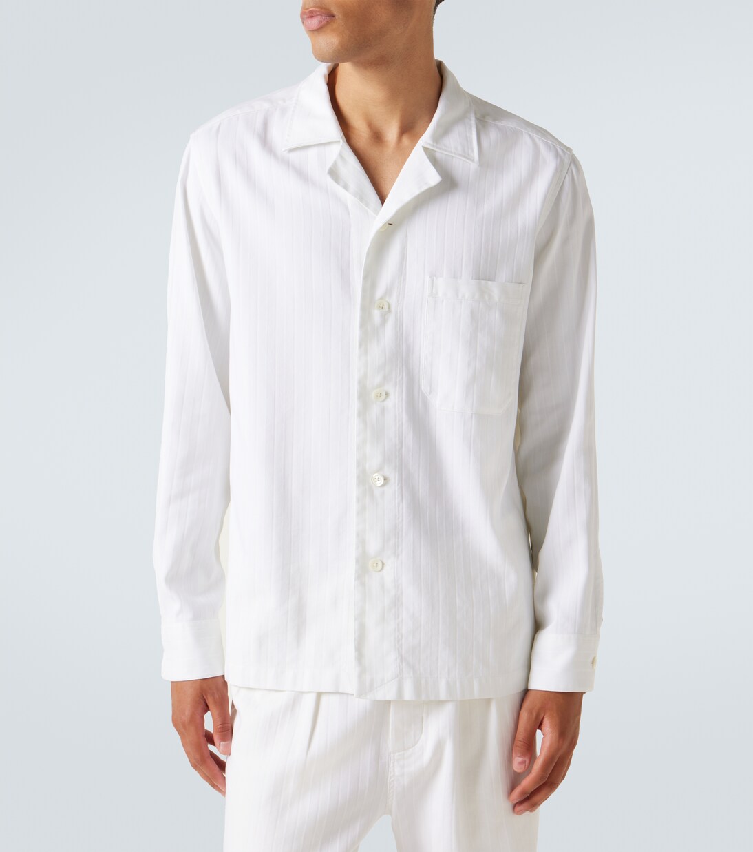 Chemise rayée en coton et soie | Tom Ford