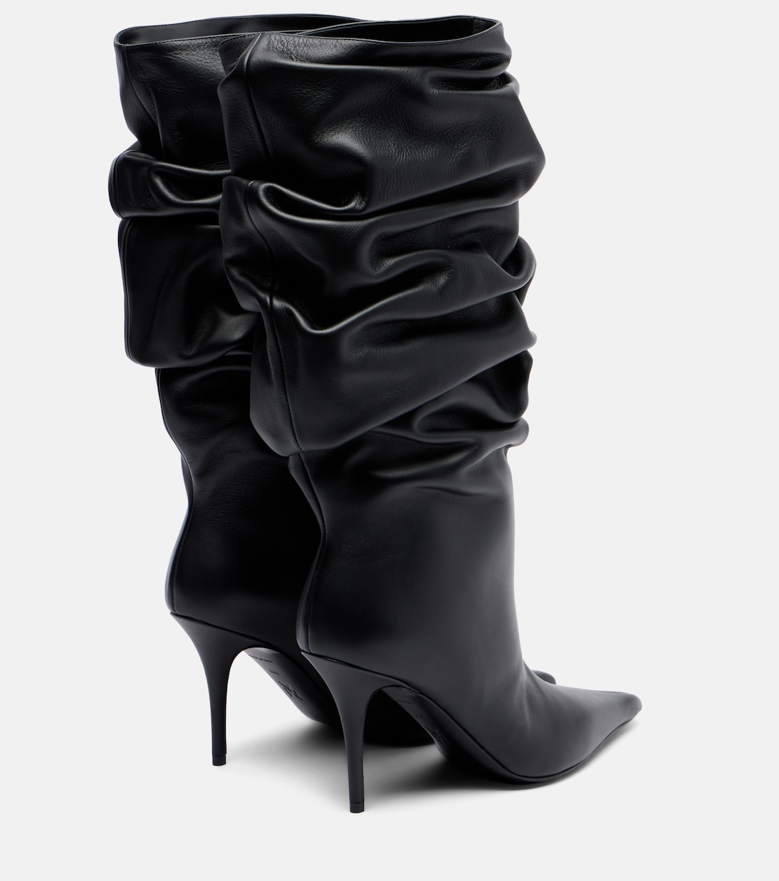 Anok 90 leather mid-calf boots | Amina Muaddi