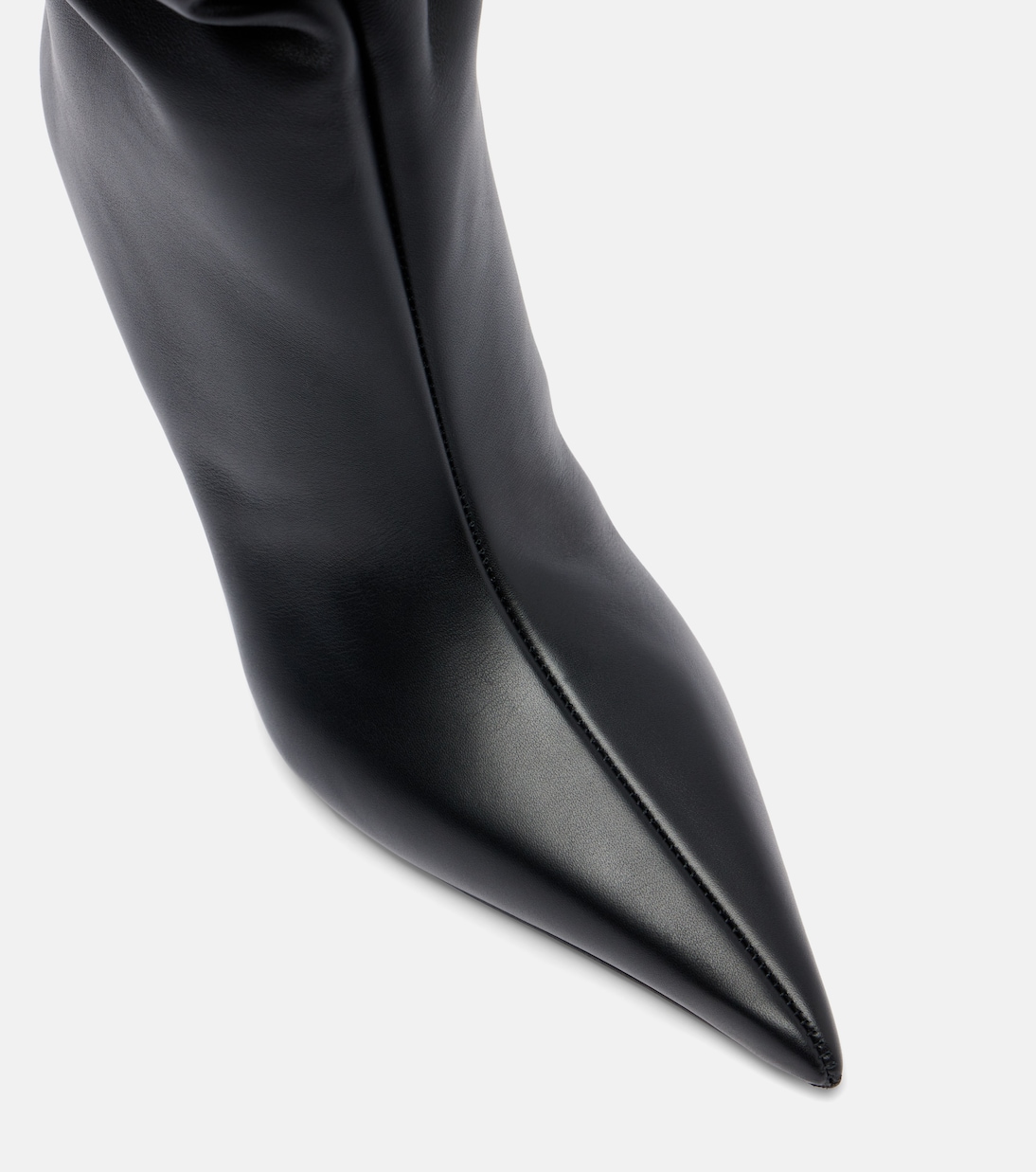 Anok 90 leather mid-calf boots | Amina Muaddi