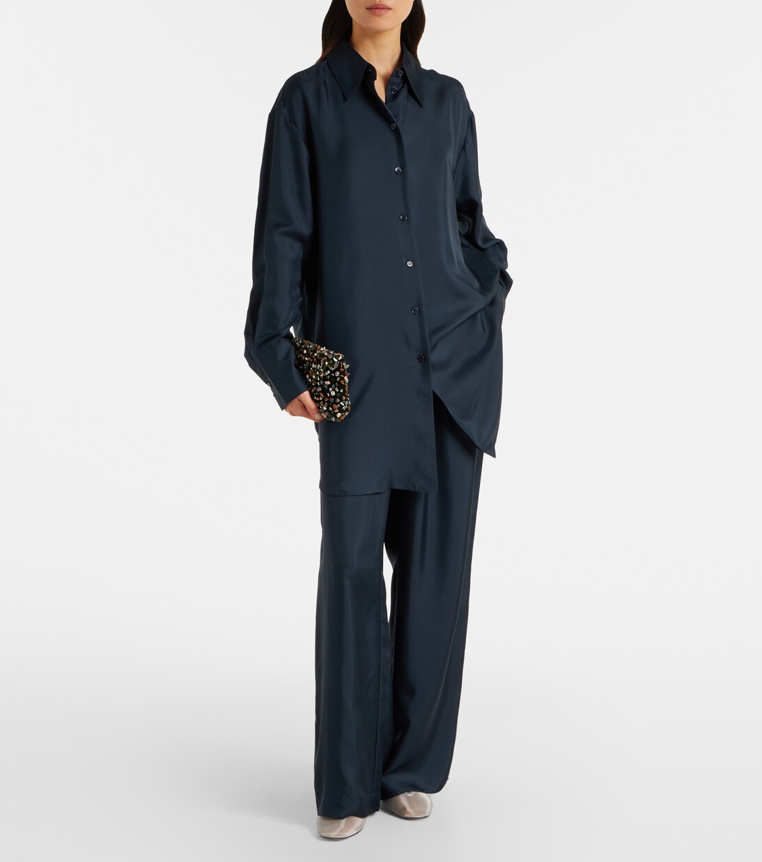 Pantalon ample en soie | Róhe