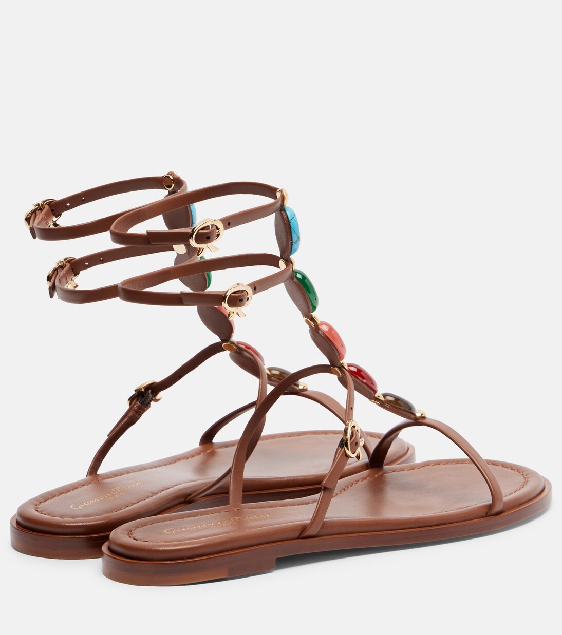 Shanti embellished leather sandals | Gianvito Rossi