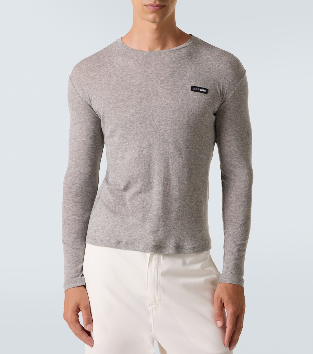 Logo cotton jersey T-shirt | Miu Miu