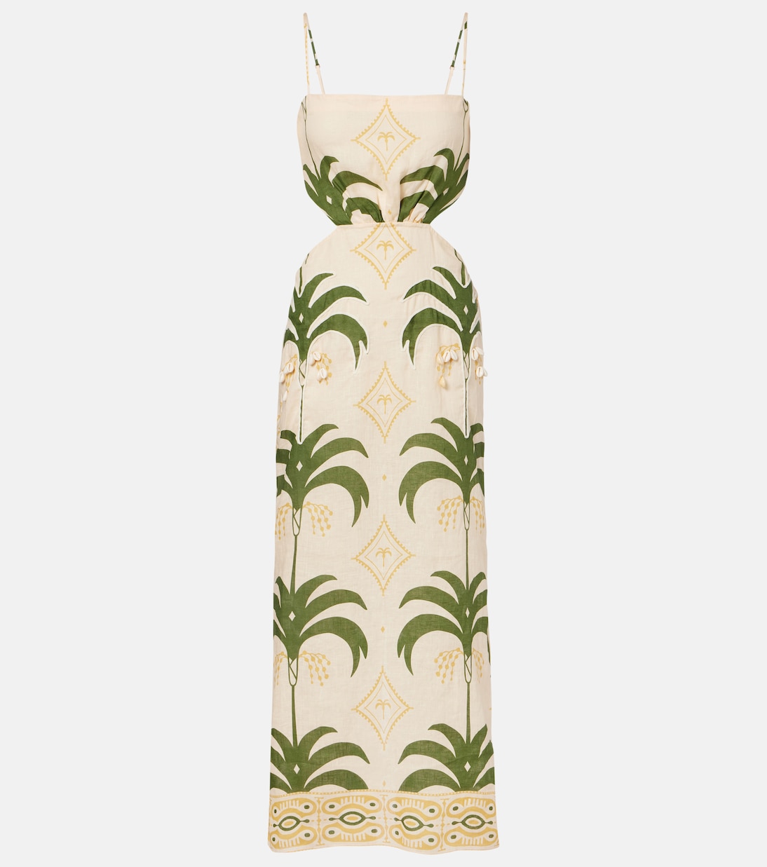 Bedrucktes Midikleid aus Baumwolle und Leinen | Johanna Ortiz