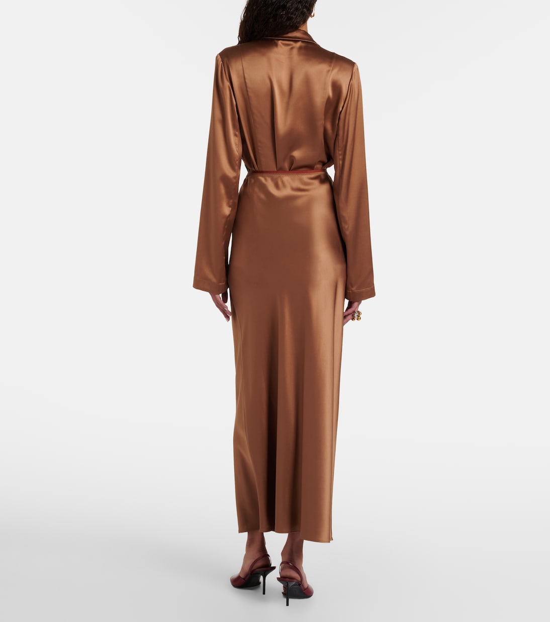 Isaak silk satin maxi skirt | Joseph