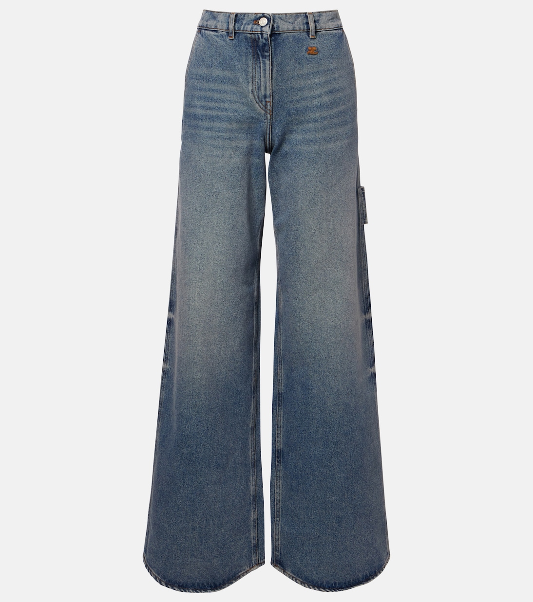 Logo wide-leg jeans | Courrèges