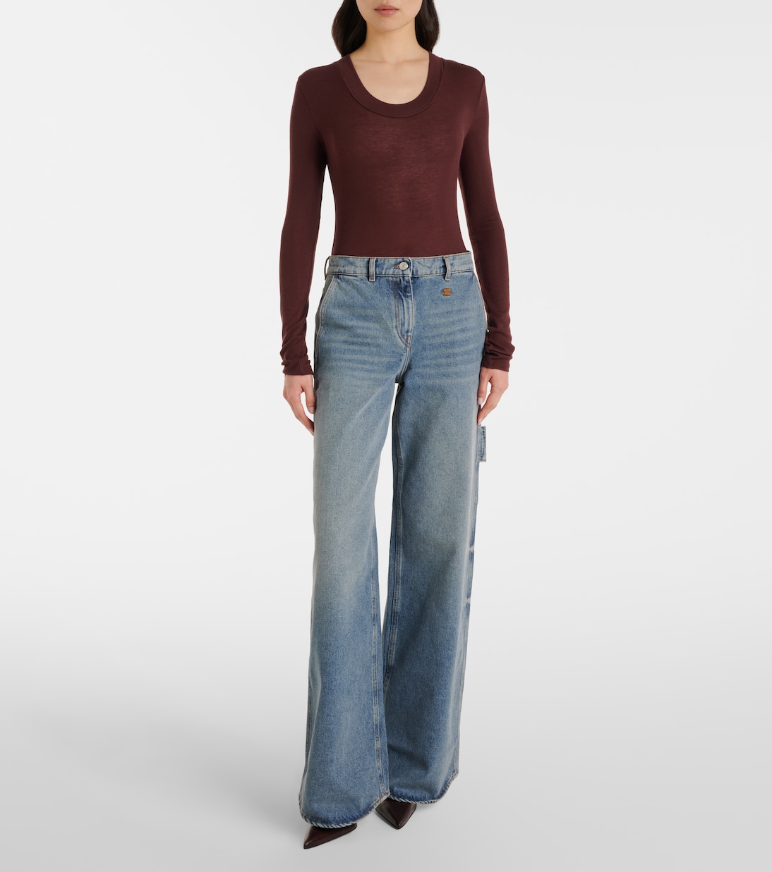 Logo wide-leg jeans | Courrèges