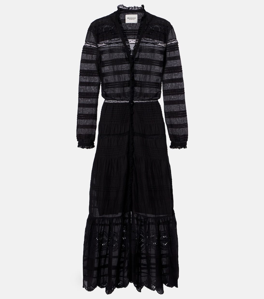 Daniva lace-trimmed cotton midi dress | Marant Etoile