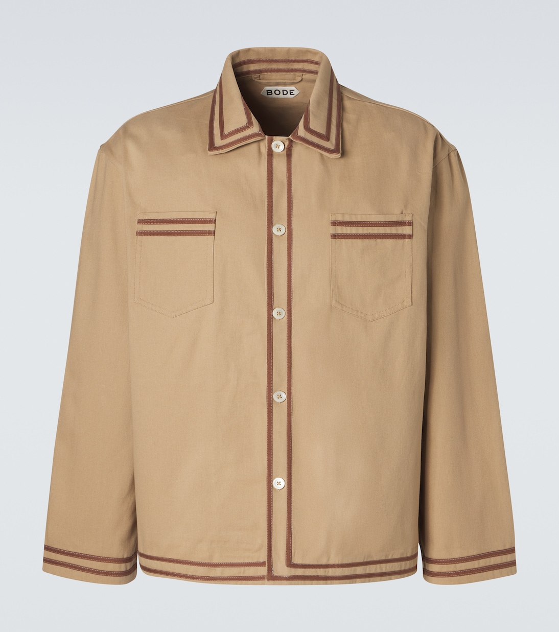 Cotton twill overshirt | Bode
