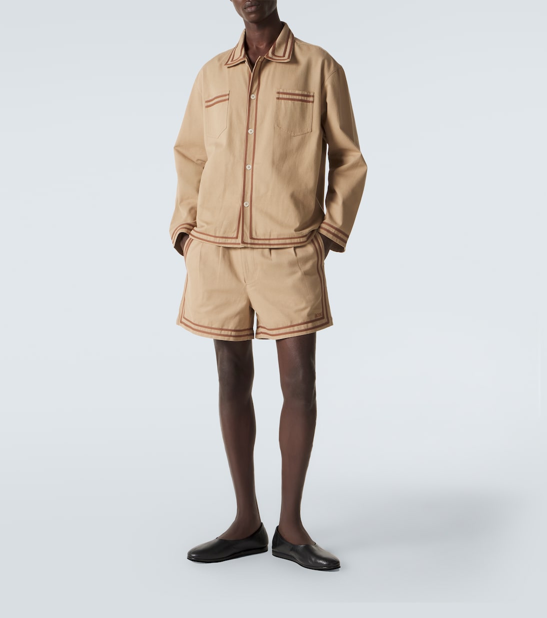 Cotton twill overshirt | Bode